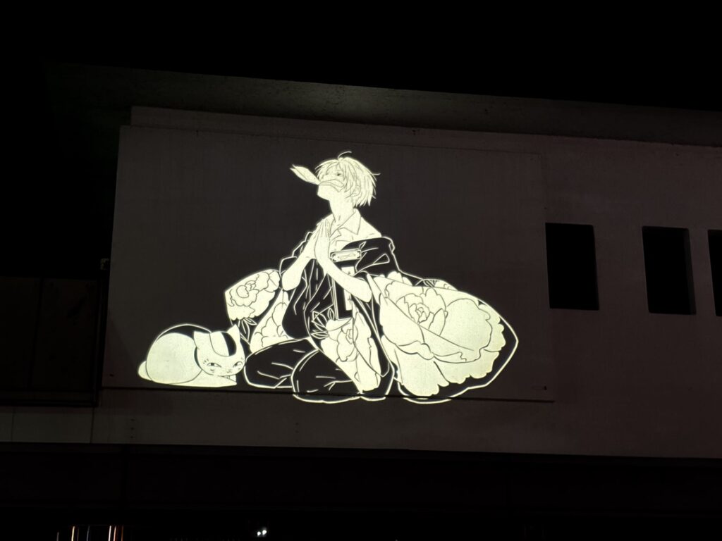 人吉駅 夏目貴志 ニャンコ先生 影絵