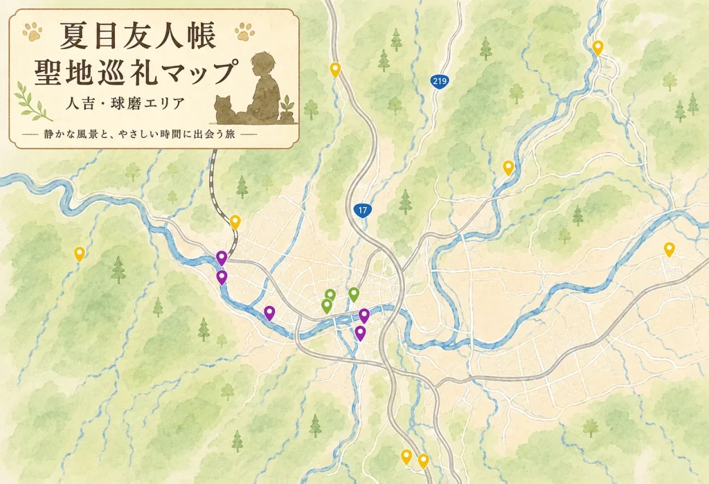 夏目友人帳聖地巡礼マップ